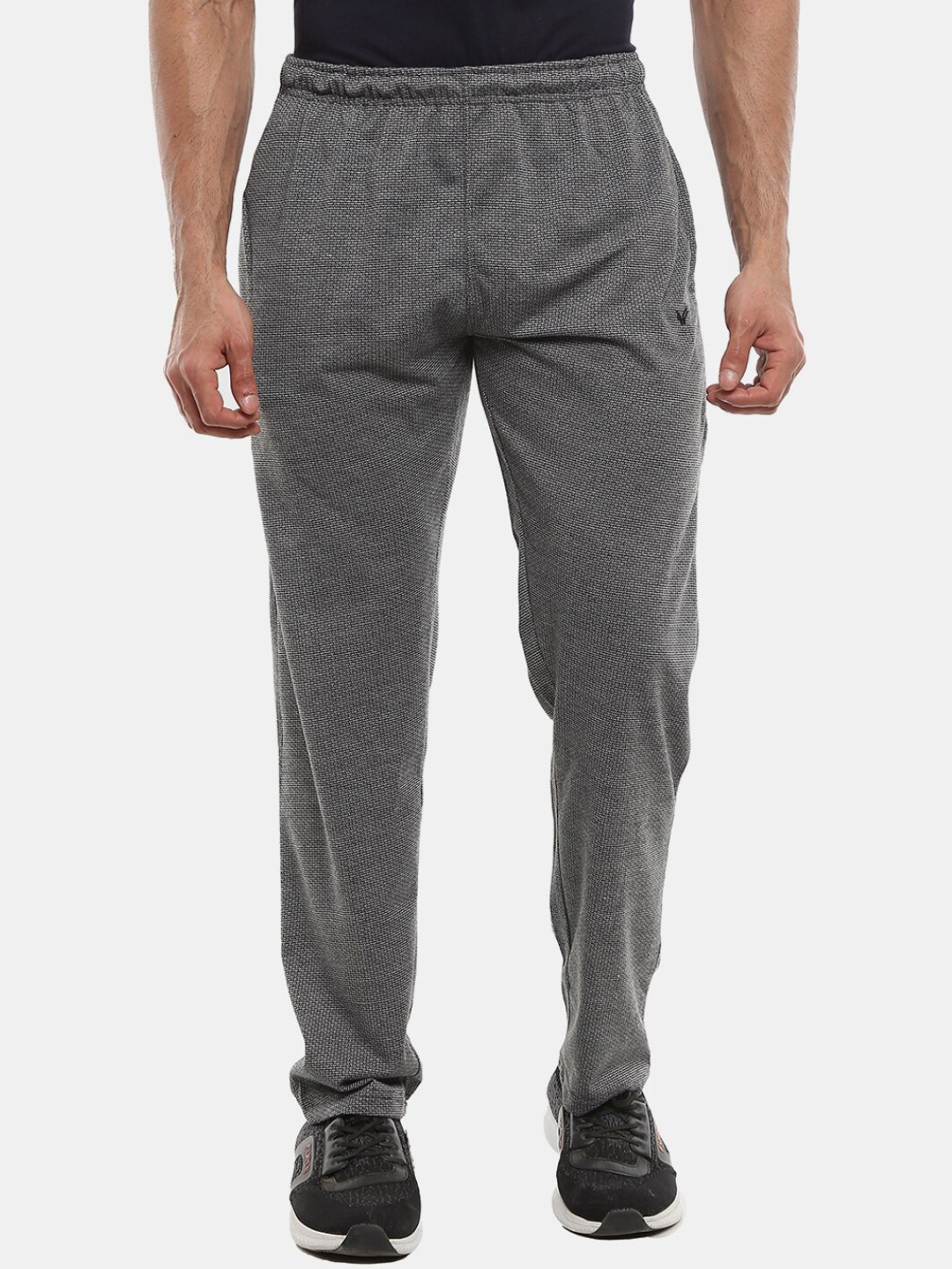 

V-Mart Men Self Design Track Pants, Grey