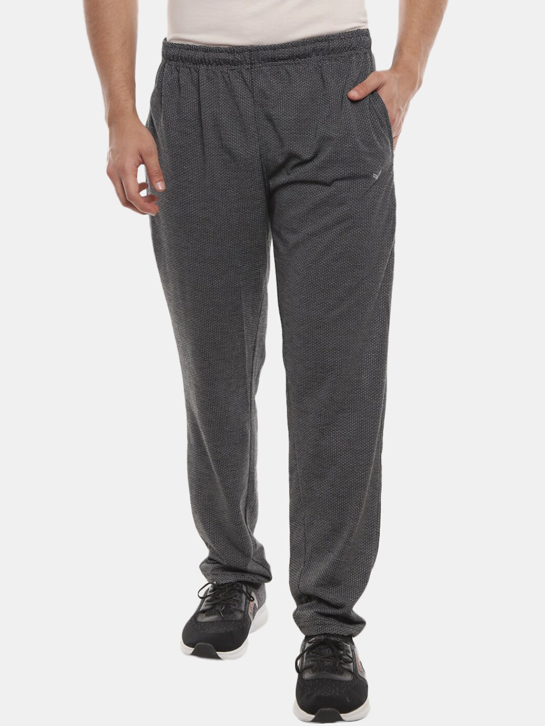 

V-Mart Men Self Design Sports Track Pants, Black