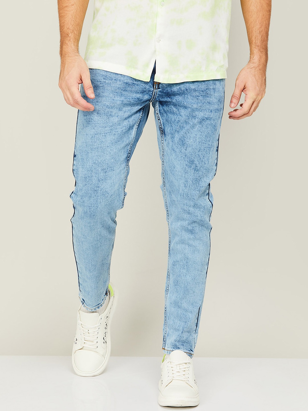 

Fame Forever by Lifestyle Men Slim Fit Light Fade Stretchable Jeans, Blue