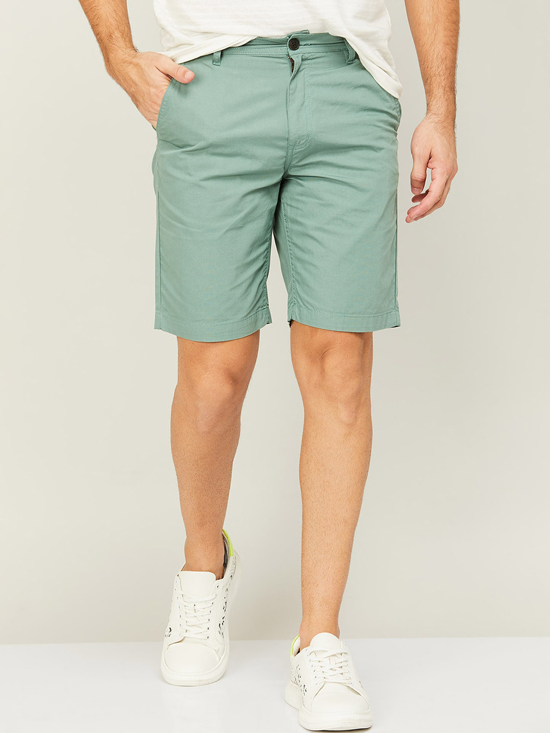 

Fame Forever by Lifestyle Men Cotton Chino Shorts, Green