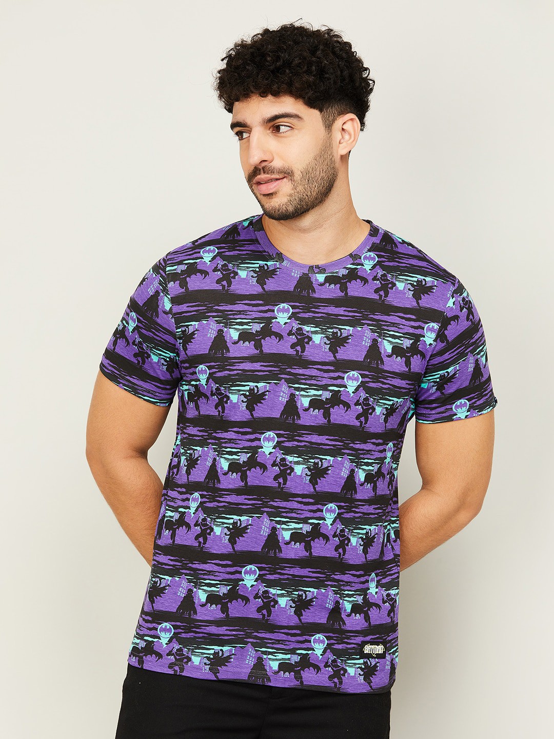 

Fame Forever by Lifestyle Graphic Printed Cotton T-shirt, Purple