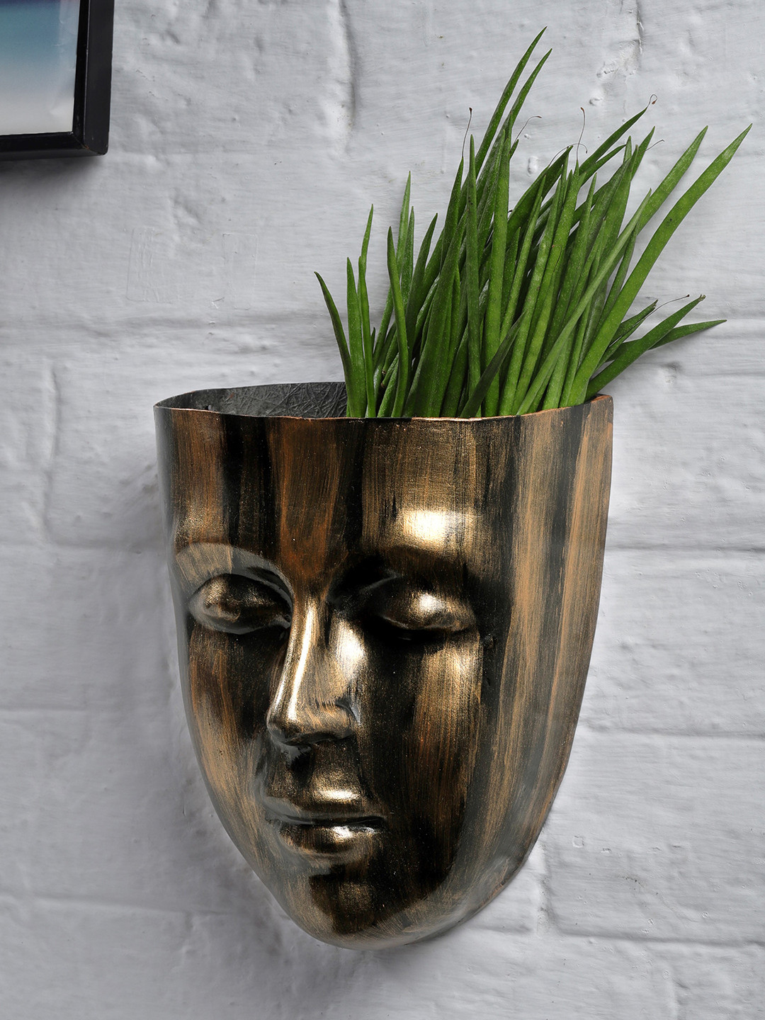 

Stylespace by Isha Copper Colored Face Textured Fiber Wall Hanging Planter