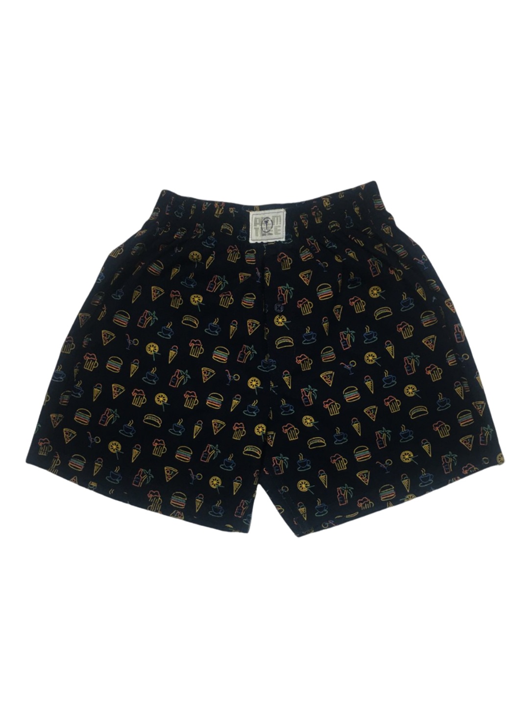 

Palm Tree Infant Conversational Printed Cotton Shorts, Navy blue