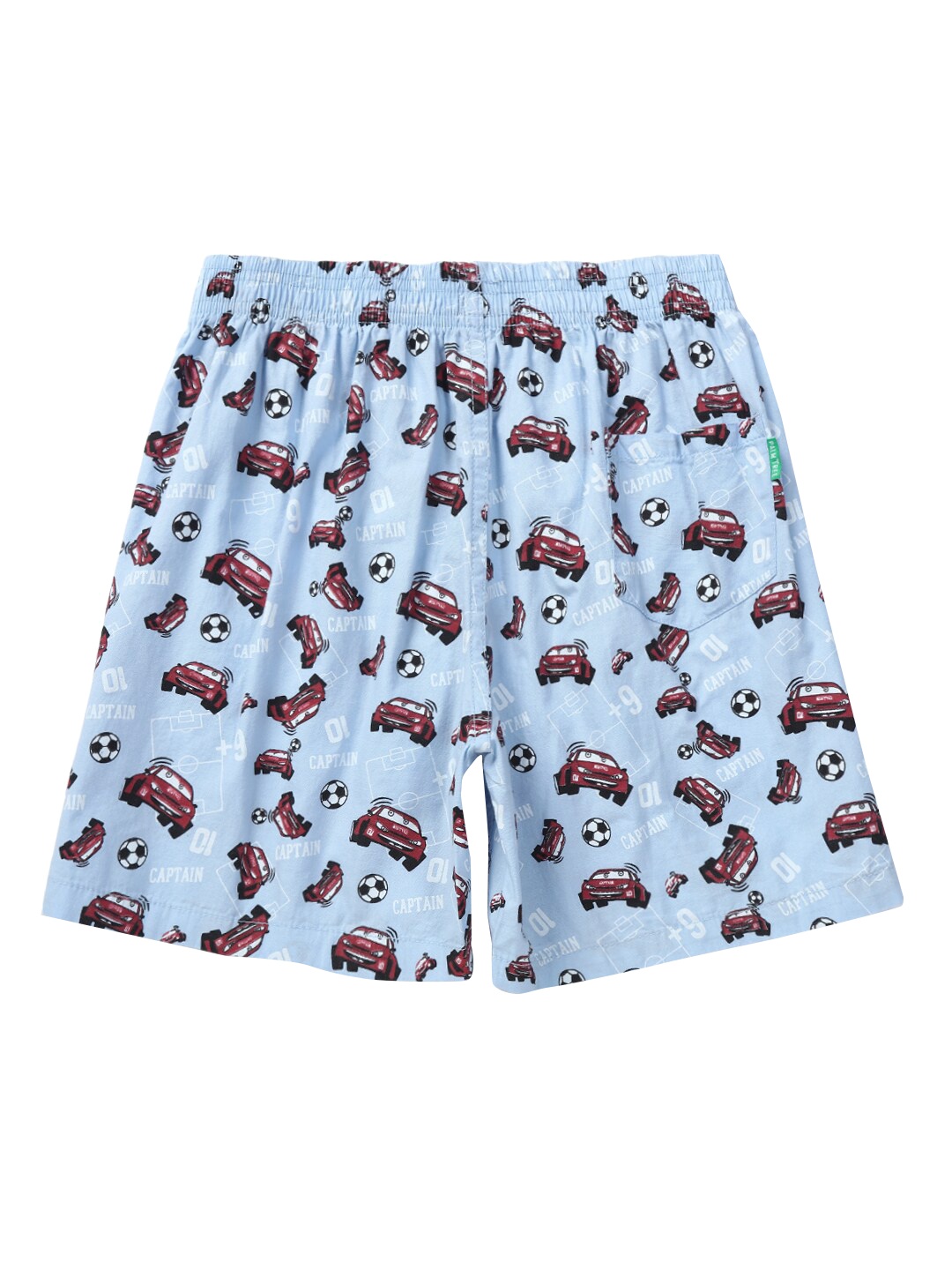 

Palm Tree Boys Conversational Printed Cotton Shorts, Blue
