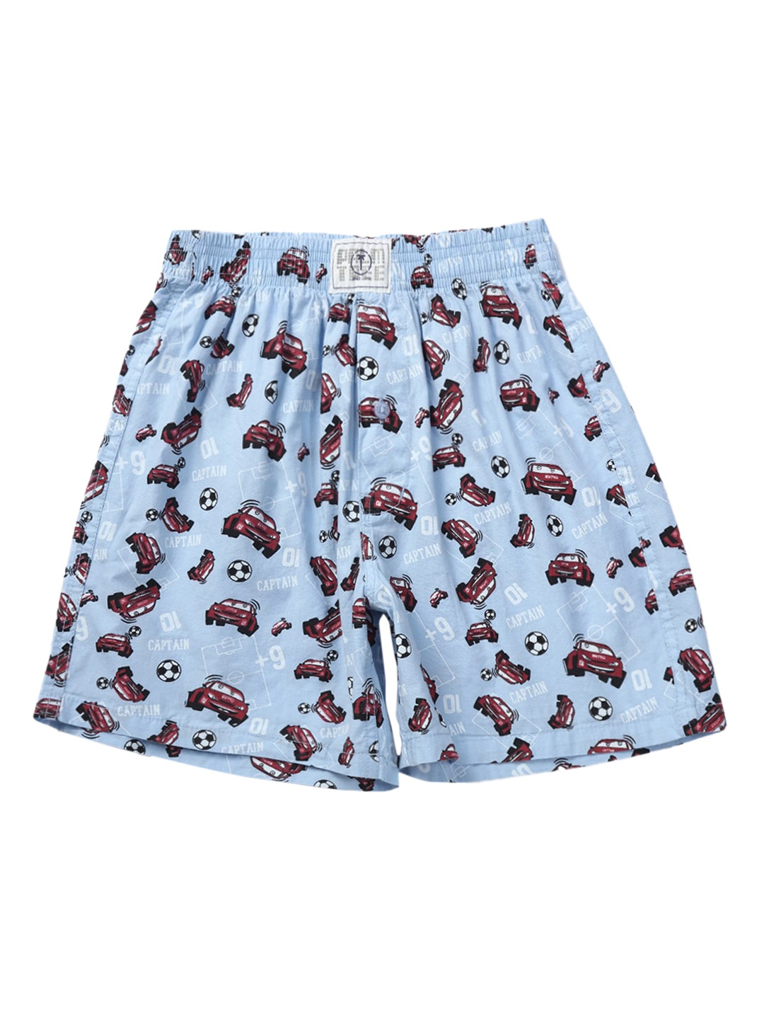 

Palm Tree Infant Conversational Printed Cotton Shorts, Blue