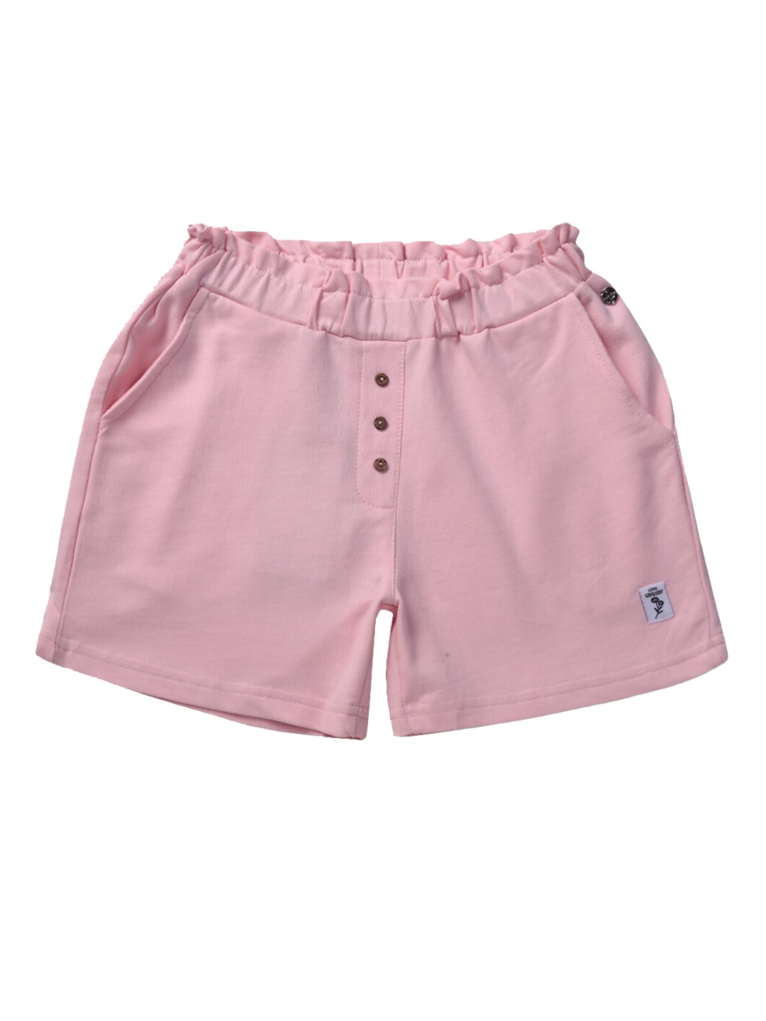 

Gini and Jony Infants Girls Mid Rise Cotton Shorts, Pink