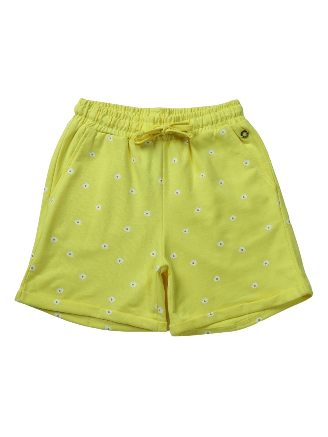 

Gini and Jony Infants Girls Floral Printed Cotton Shorts, Yellow