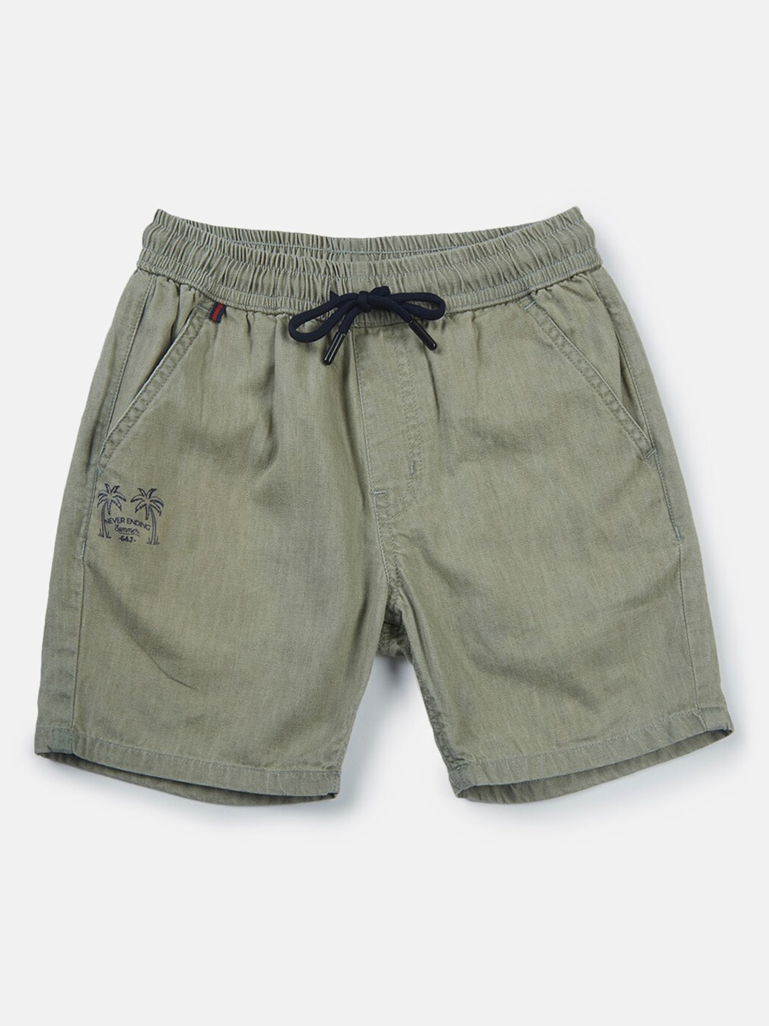

Gini and Jony Infants Boys Mid Rise Shorts, Olive