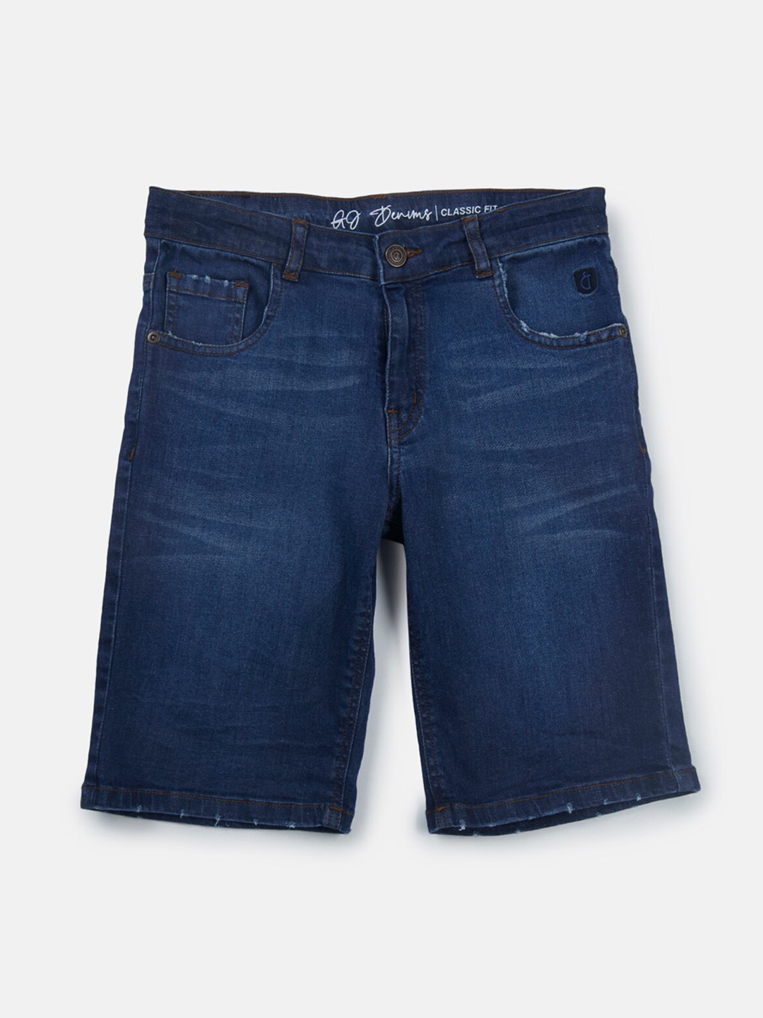 

Gini and Jony Boys Mid-Rise Denim Shorts, Navy blue