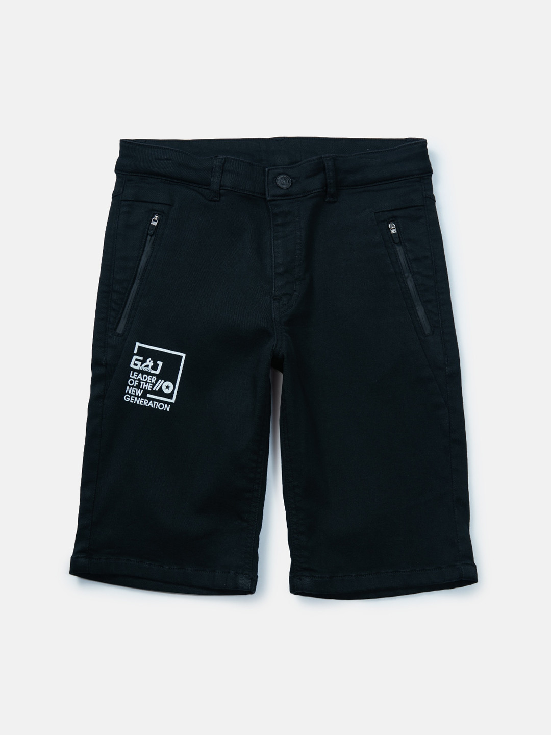 

Gini and Jony Boys Mid-Rise Denim Shorts, Black