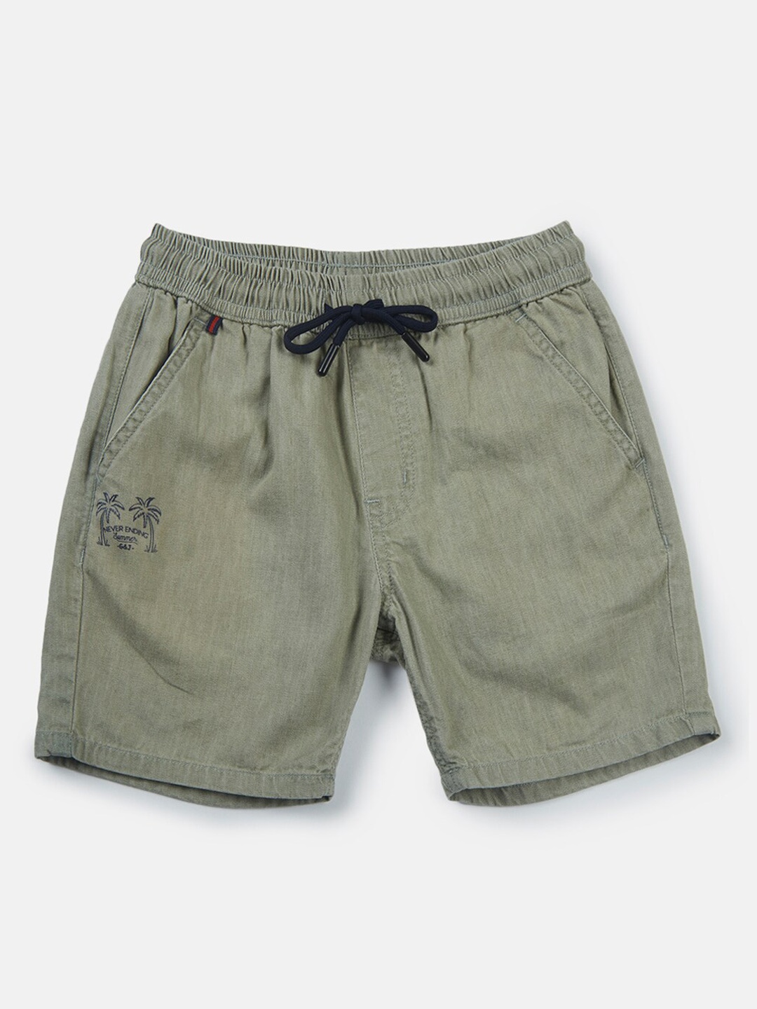 

Gini and Jony Boys Mid-Rise Denim Shorts, Green