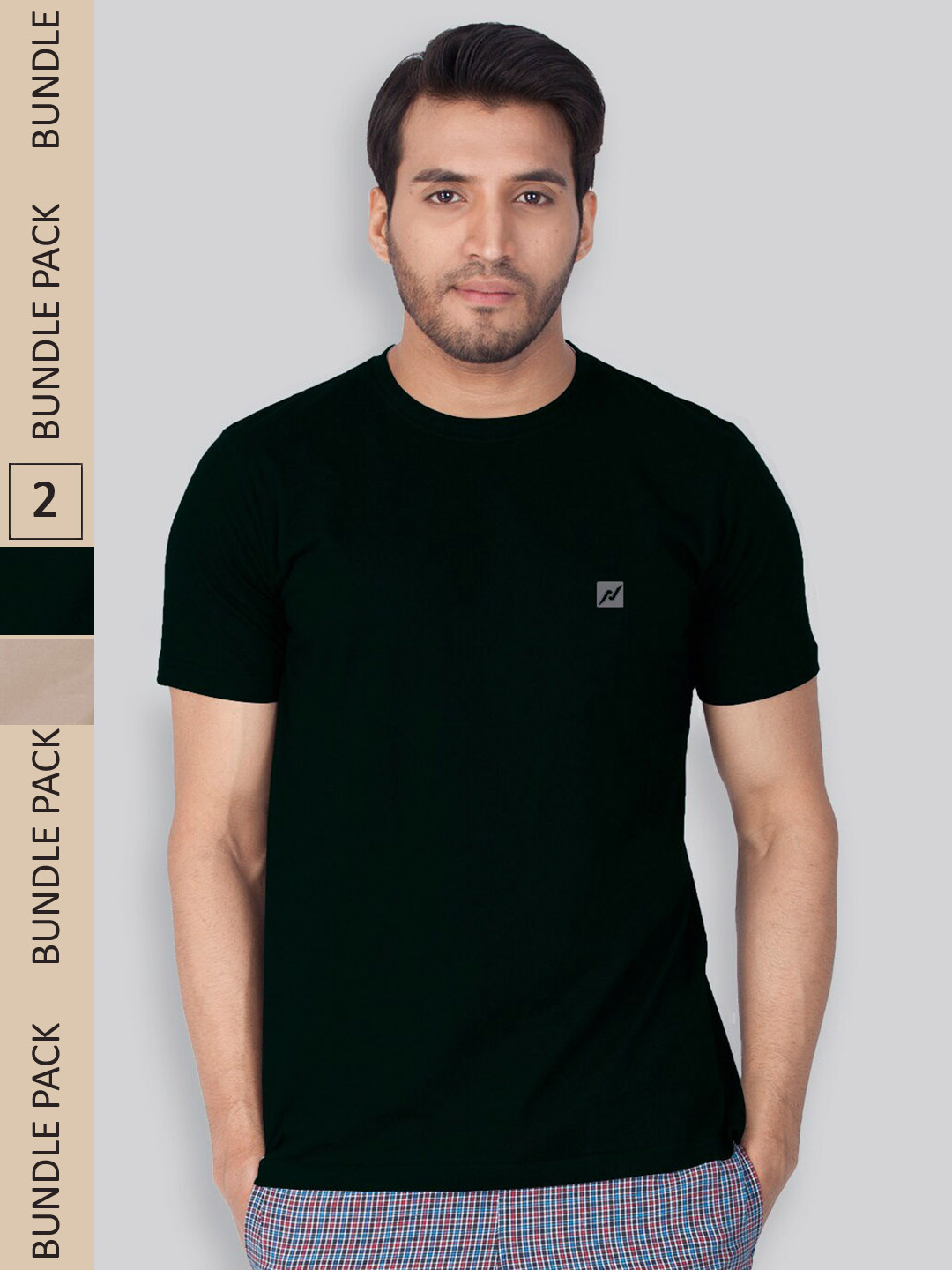 

LUX NITRO Pack Of 2 Round Neck Lounge T-Shirts, Black