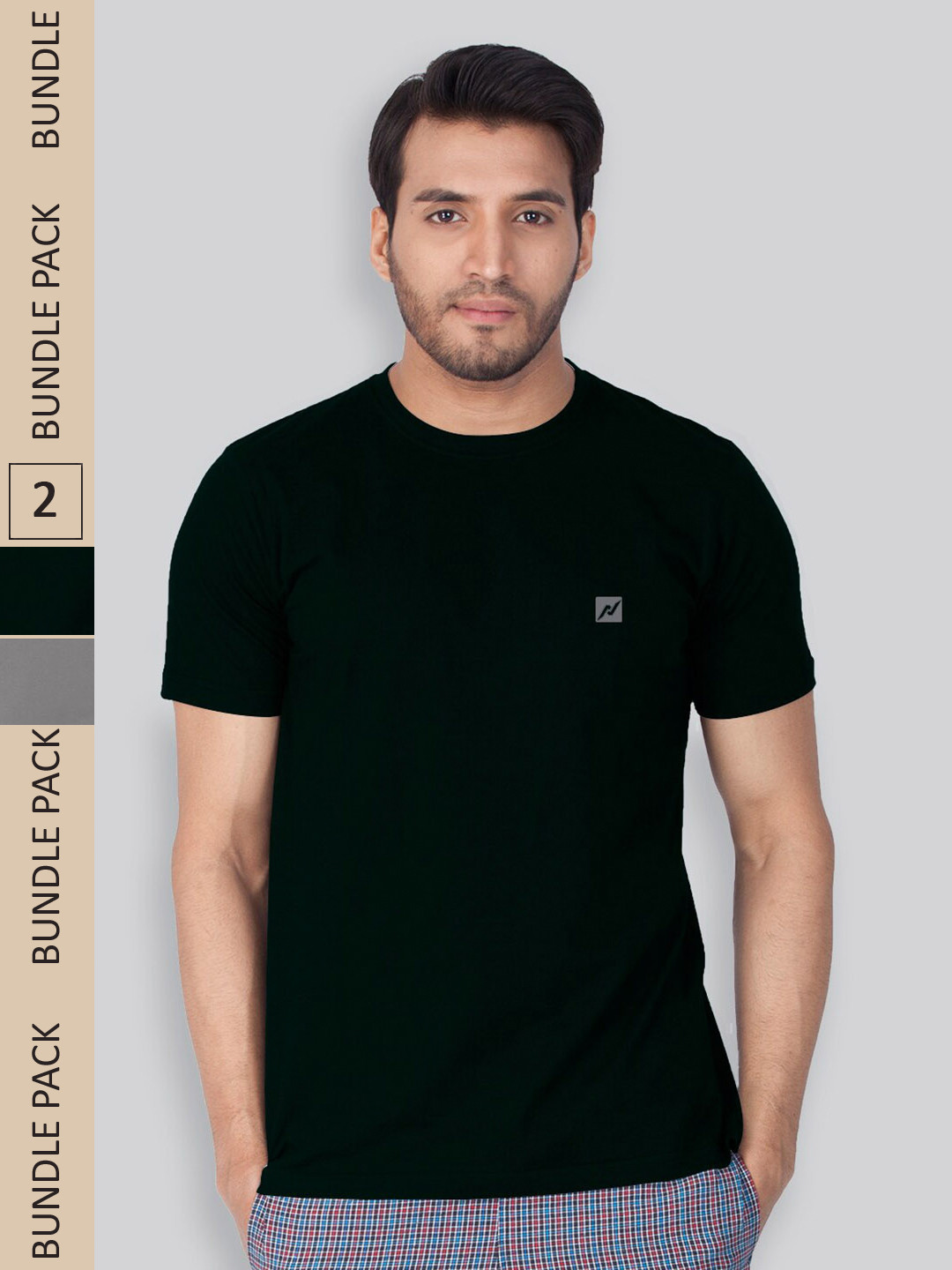 

LUX NITRO Pack Of 2 Anti Odour T-shirt, Black