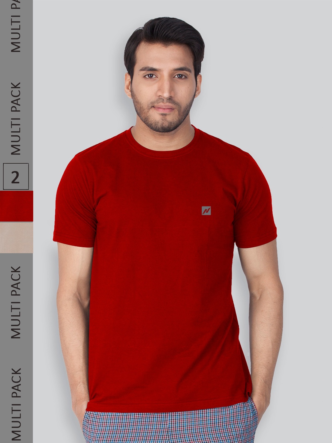 

LUX NITRO Pack Of 2 Anti Odour T-shirt, Red