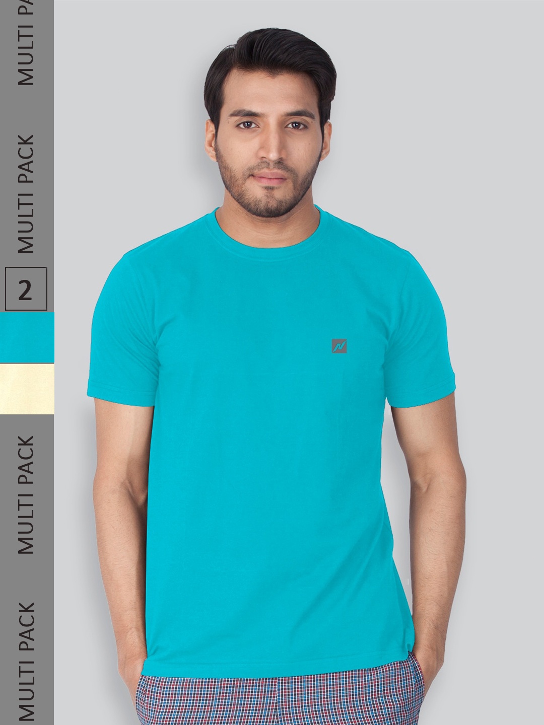 

LUX NITRO Pack Of 2 Anti Odour Lounge T-shirt, Blue