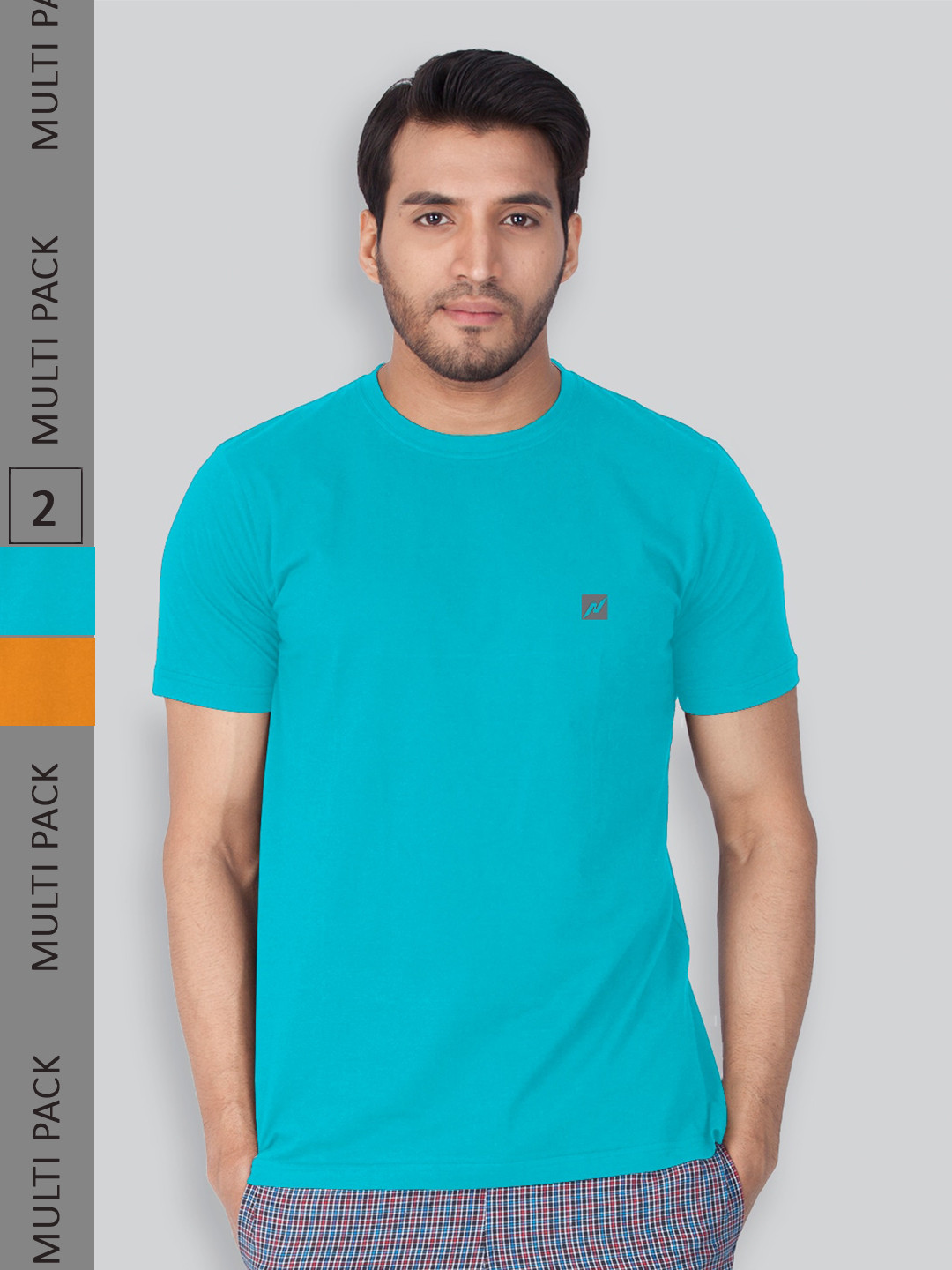 

LUX NITRO Pack Of 2 Anti Odour Lounge T-shirts, Blue