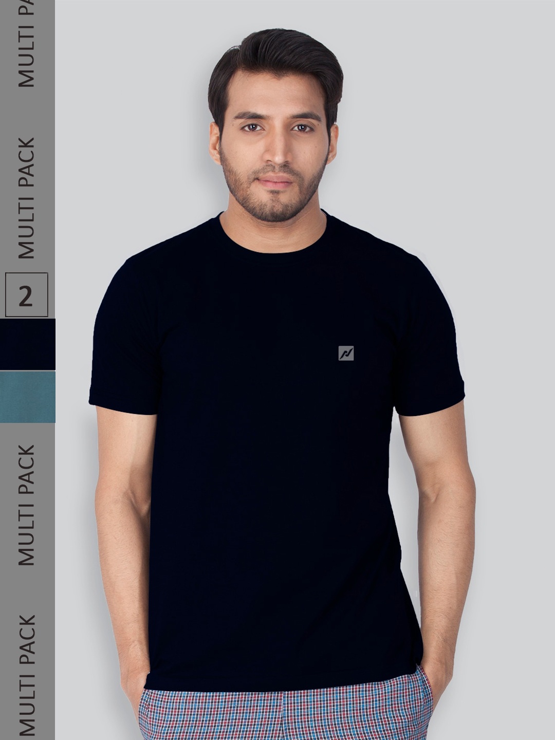 

LUX NITRO Pack Of 2 Anti Odour Lounge T-Shirt, Black