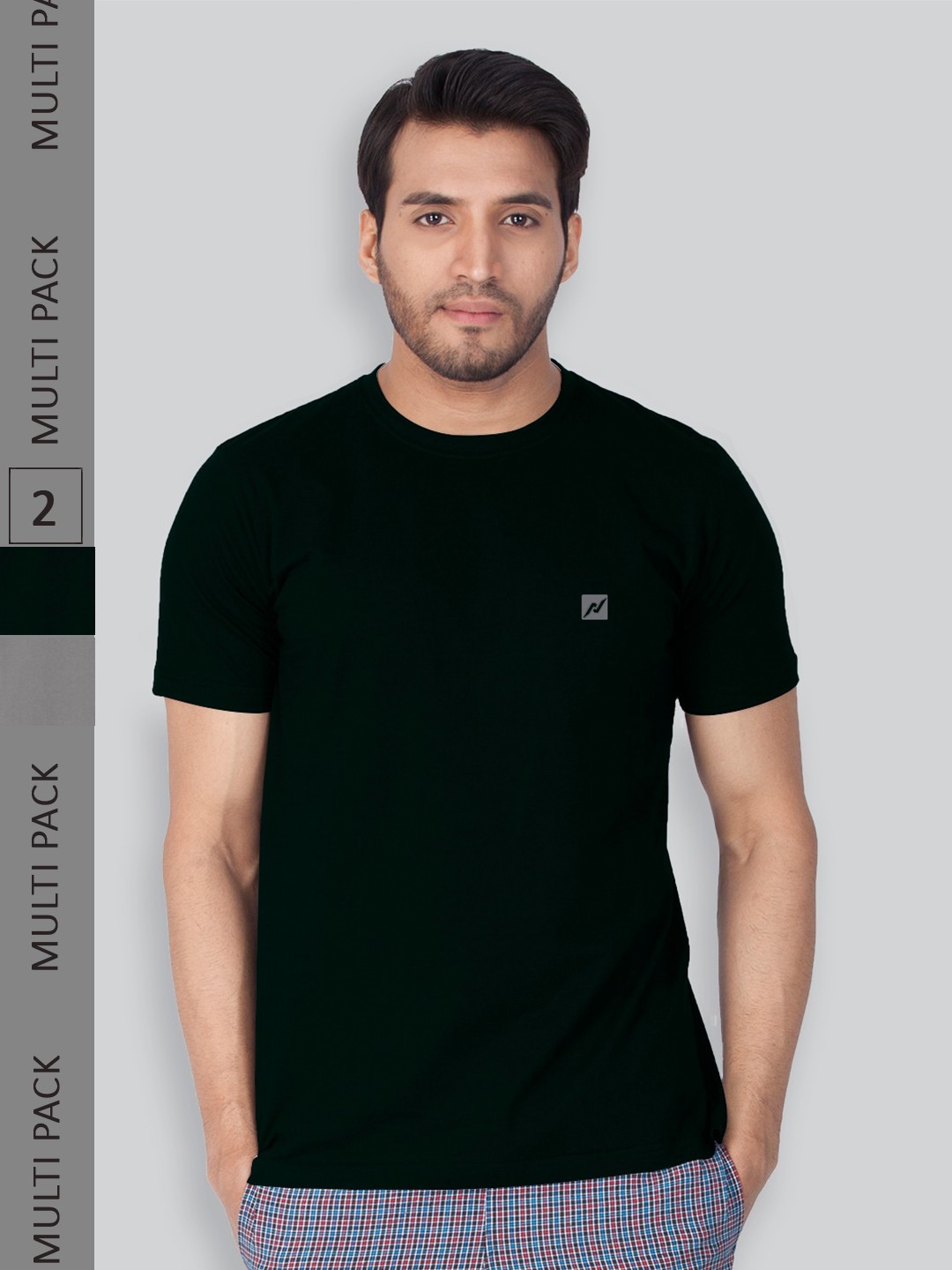 

LUX NITRO Pack Of 2 Anti Odour Lounge T-shirts, Black
