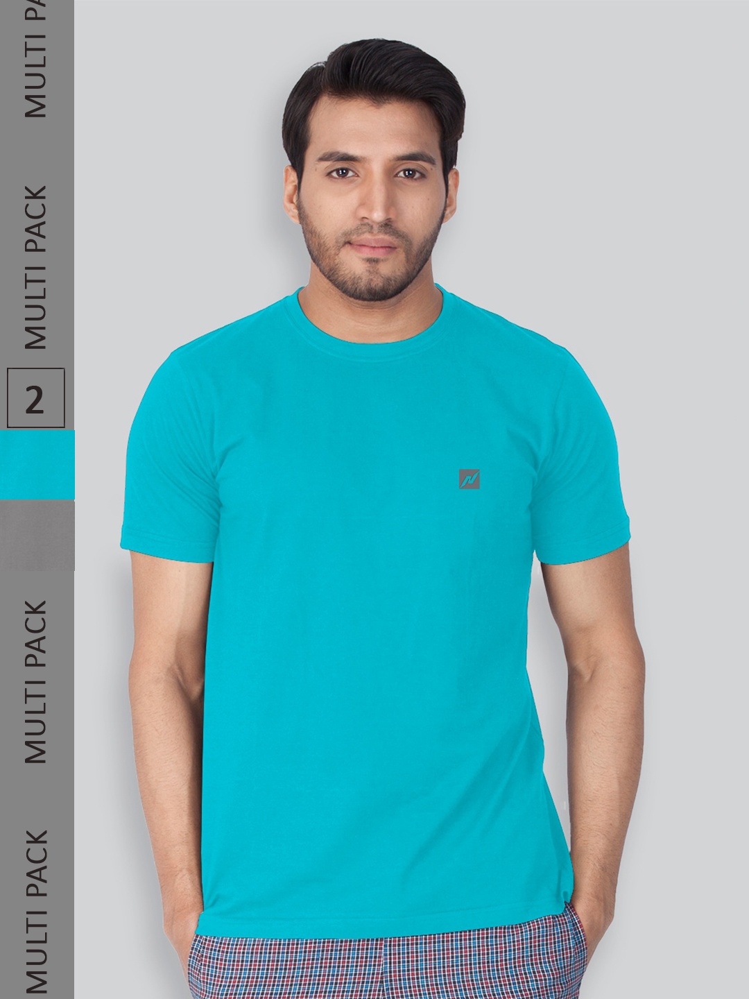 

LUX NITRO Pack Of 2 Anti Odour Lounge T-shirts, Blue