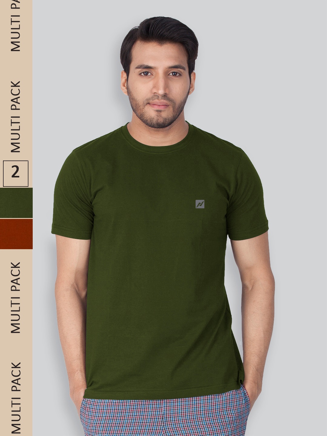 

LUX NITRO Pack Of 2 Anti Odour Lounge T-shirt, Green