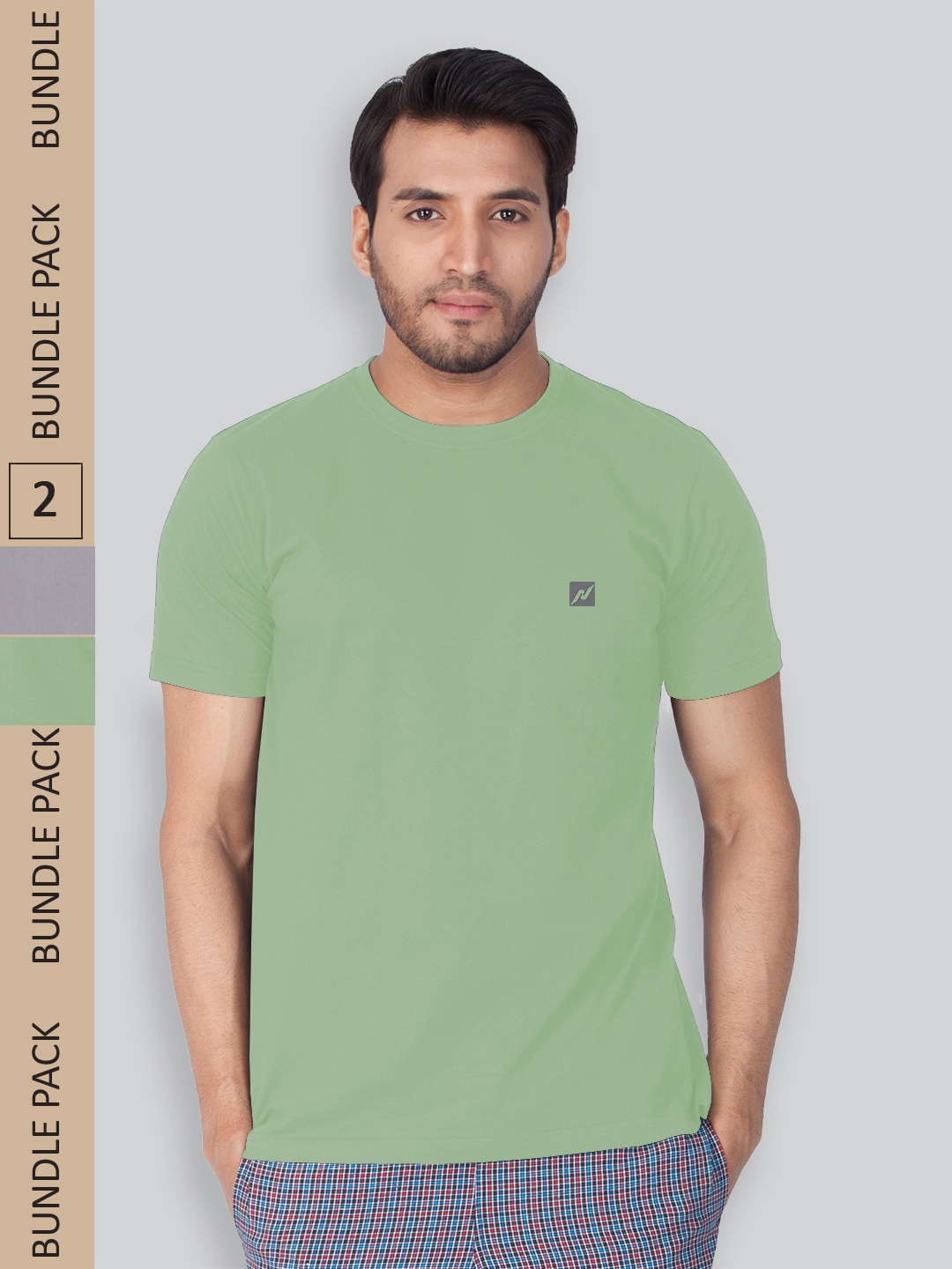 

LUX NITRO Pack Of 2 Round Neck Lounge T-Shirts, Green