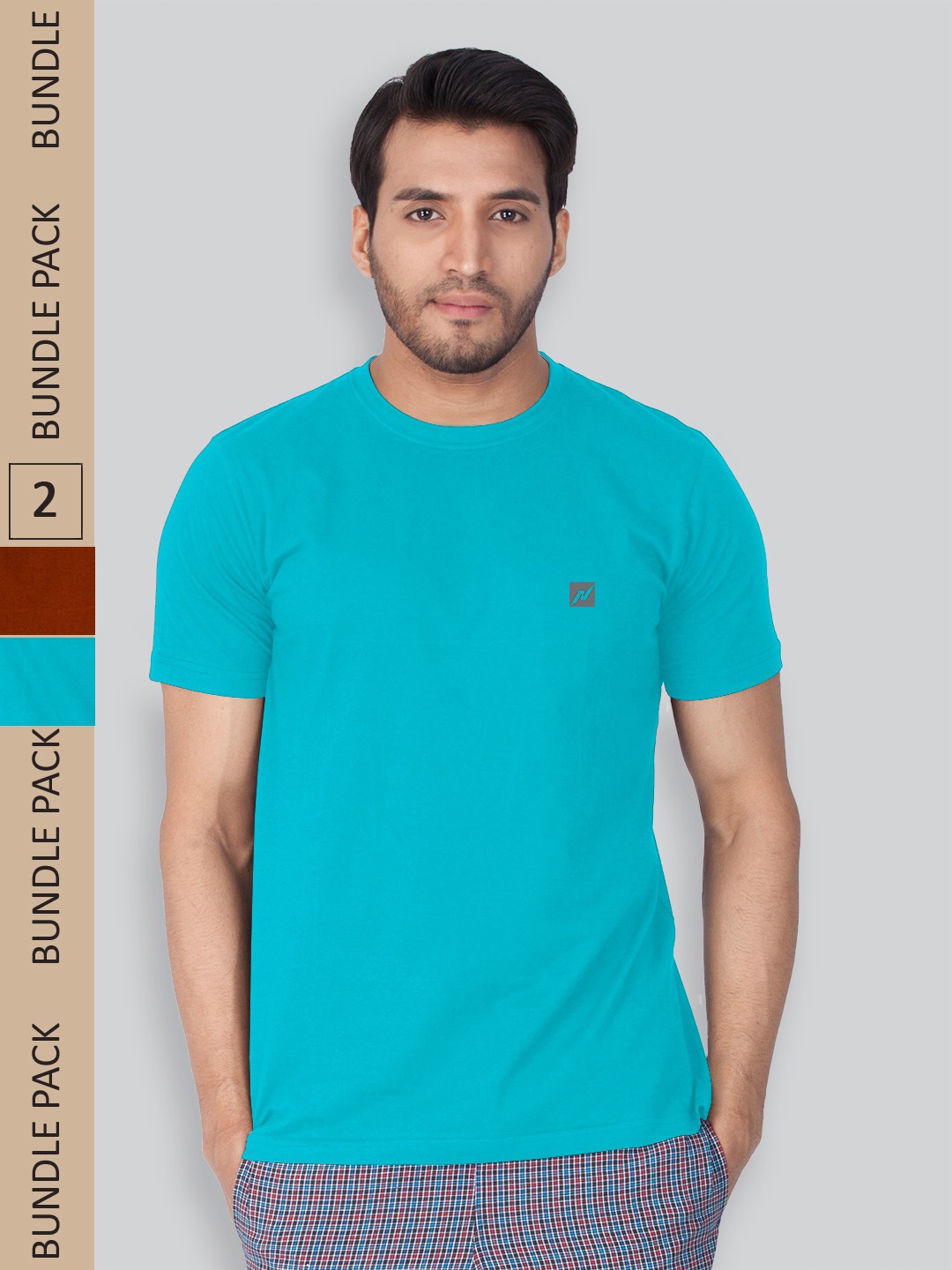 

LUX NITRO Pack Of 2 Round Neck Lounge T-shirts, Blue
