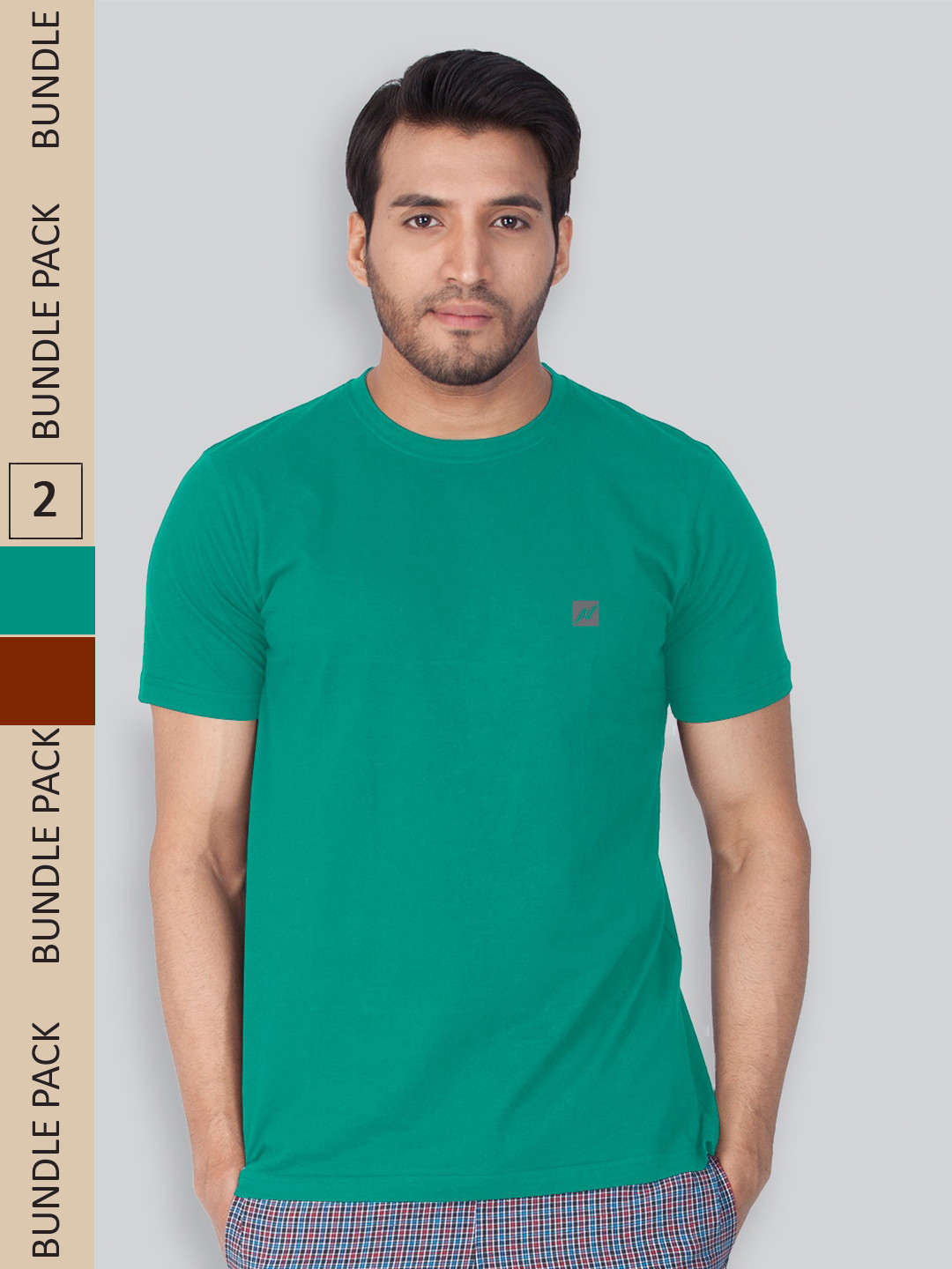 

LUX NITRO Pack Of 2 Anti Odour Lounge T-shirt, Green