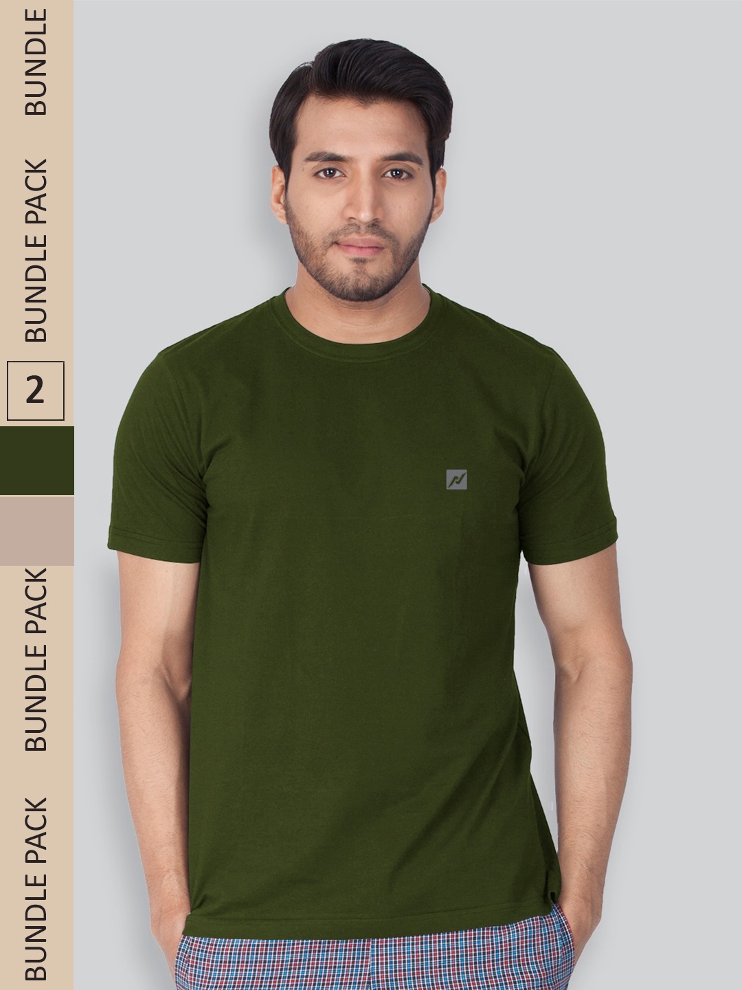 

LUX NITRO Pack Of 2 Anti Odour T-Shirt, Olive