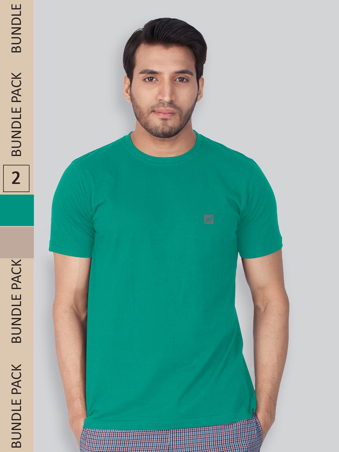 

LUX NITRO Pack Of 2 Anti Odour Lounge T-shirts, Green