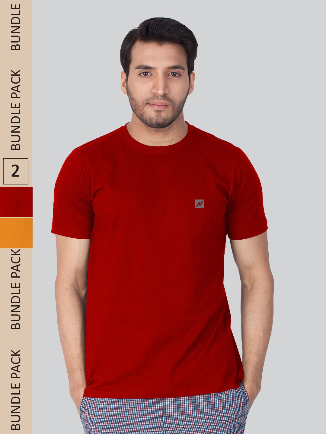 

LUX NITRO Pack Of 2 Anti Odour Lounge T-shirts, Red