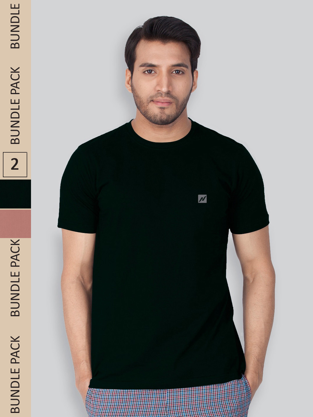 

LUX NITRO Pack Of 2 Anti Odour Lounge T-shirt, Black