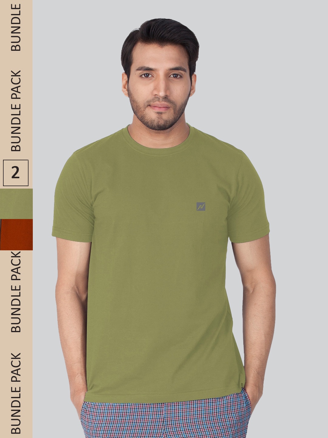 

LUX NITRO Pack Of 2 Anti Odour Lounge T-shirt, Green