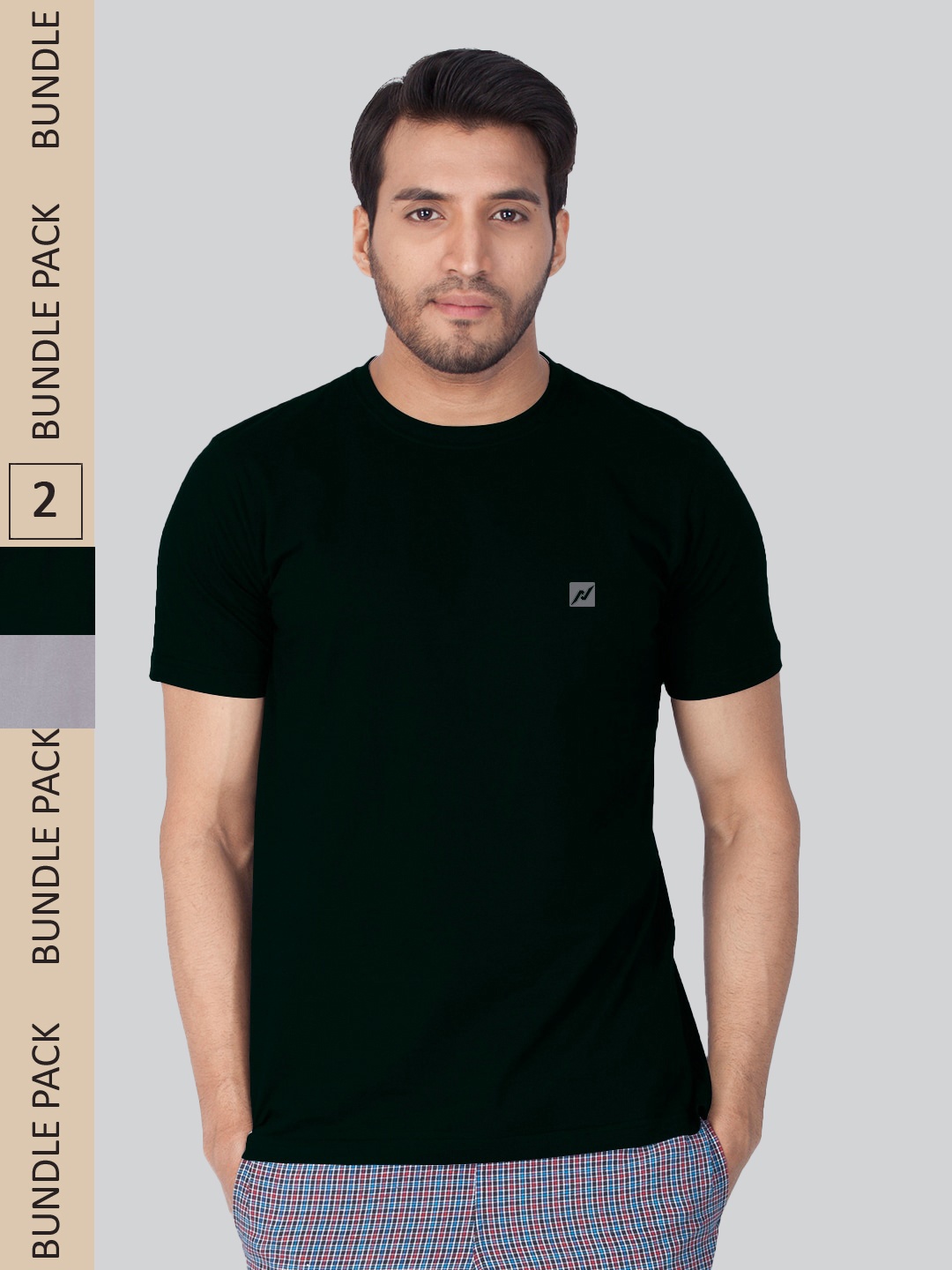 

LUX NITRO Pack Of 2 Round Neck Lounge T-shirts, Black