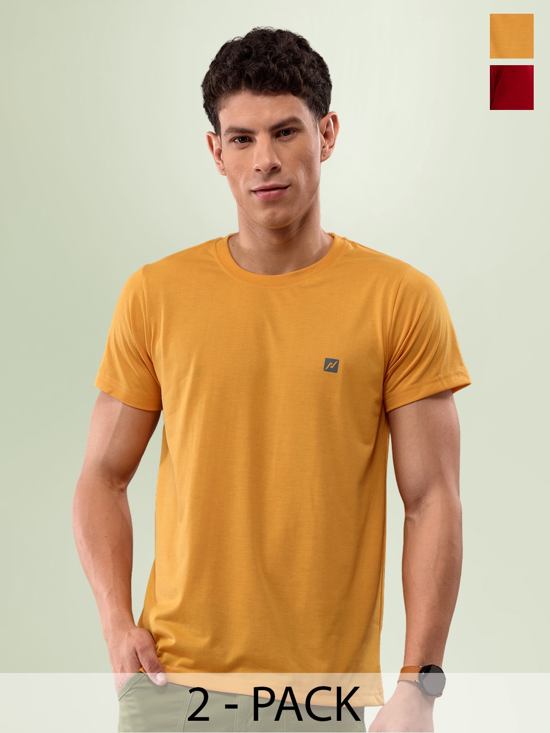 

LUX NITRO Pack Of 2 Anti Odour T-shirt, Red