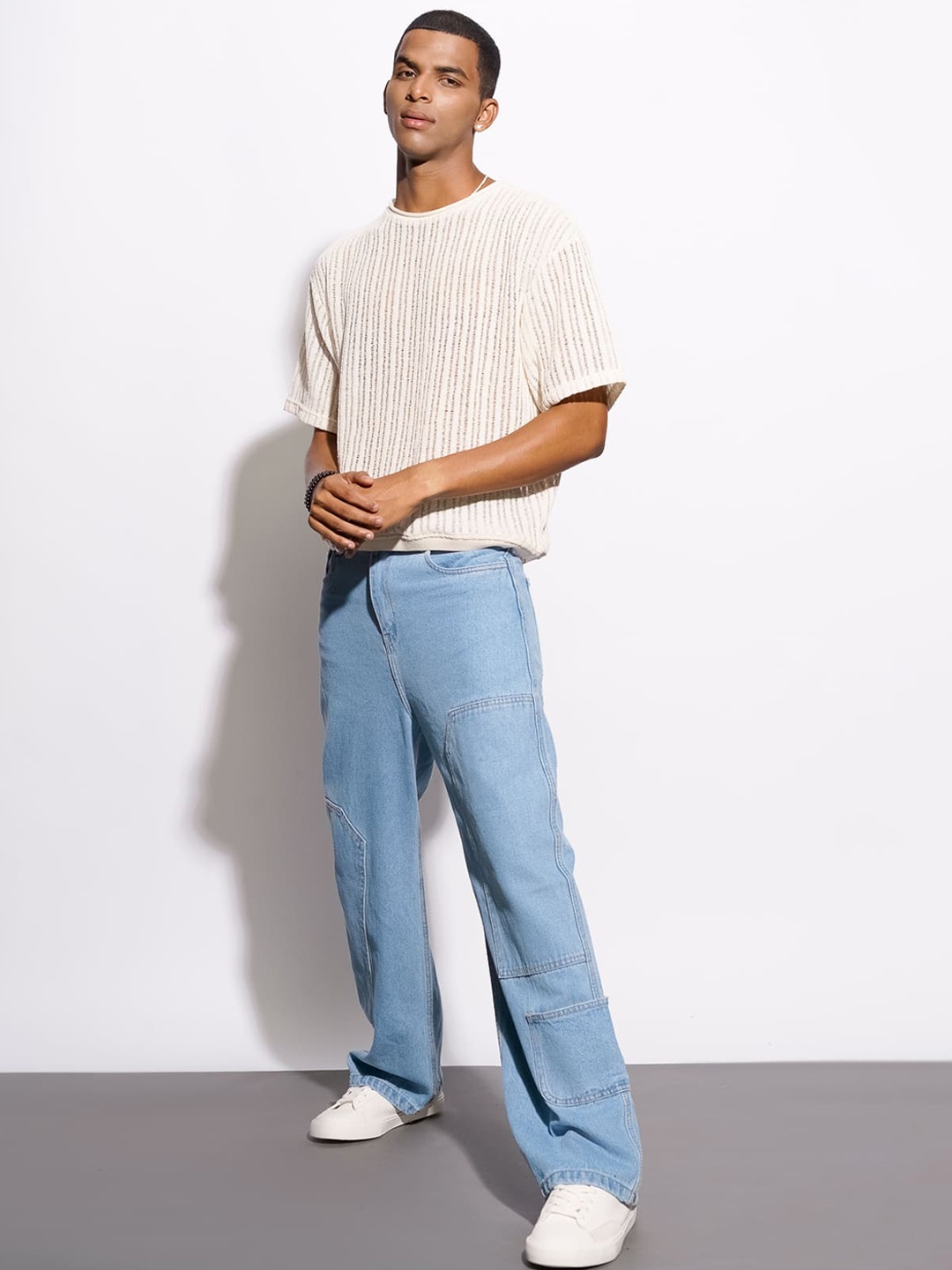

FREAKINS Men Blue Straight Fit High-Rise Jeans