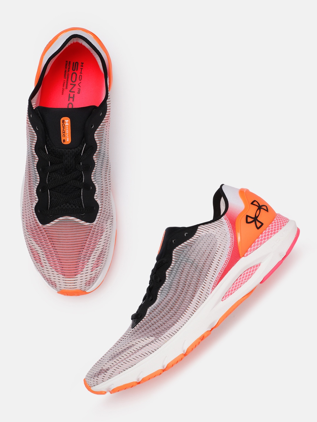 

UNDER ARMOUR Men UA HOVR Sonic 6 Breeze Textile Running Shoes, Orange