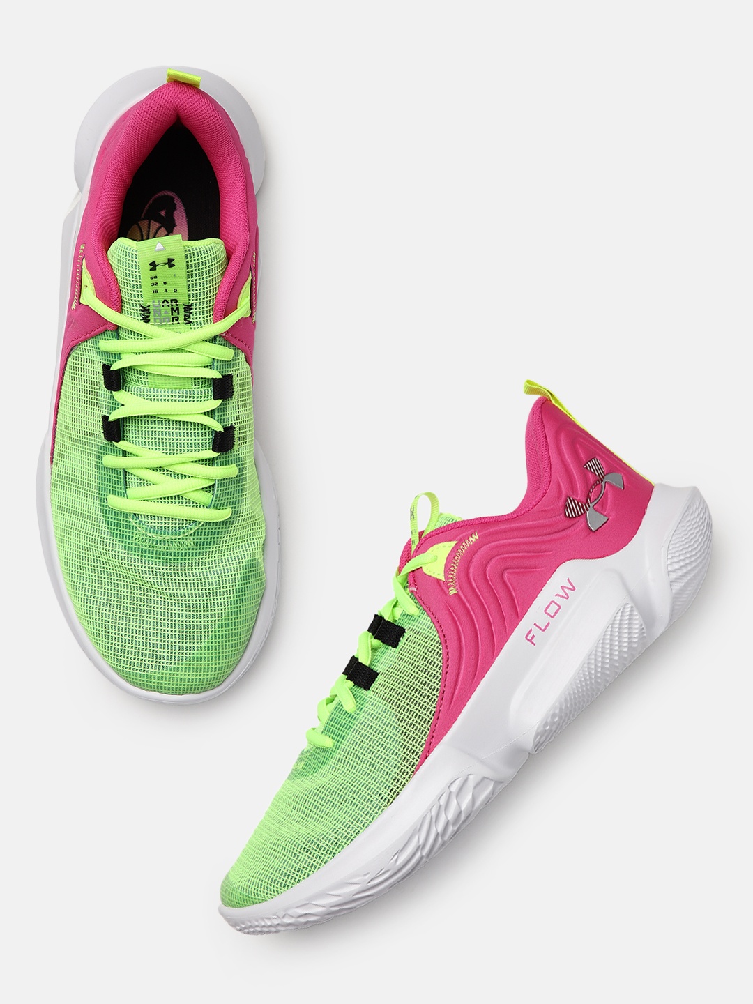 

UNDER ARMOUR Unisex FLOW FUTR X 2 Basketball Shoes, Fluorescent green