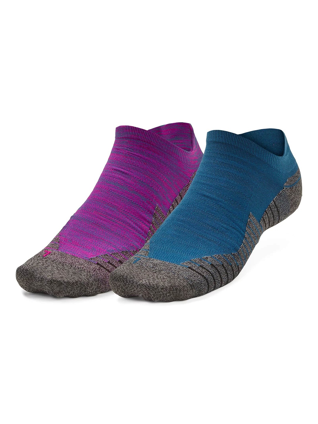 

UNDER ARMOUR Unisex Pack Of 2 Colourblocked UA Run Ankle Length Socks, Purple