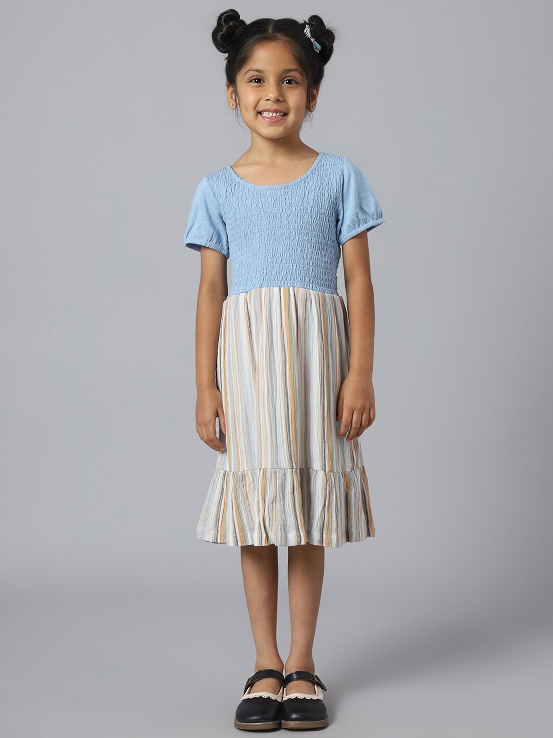 

Beverly Hills Polo Club Girls Striped A-Line Dress, Blue
