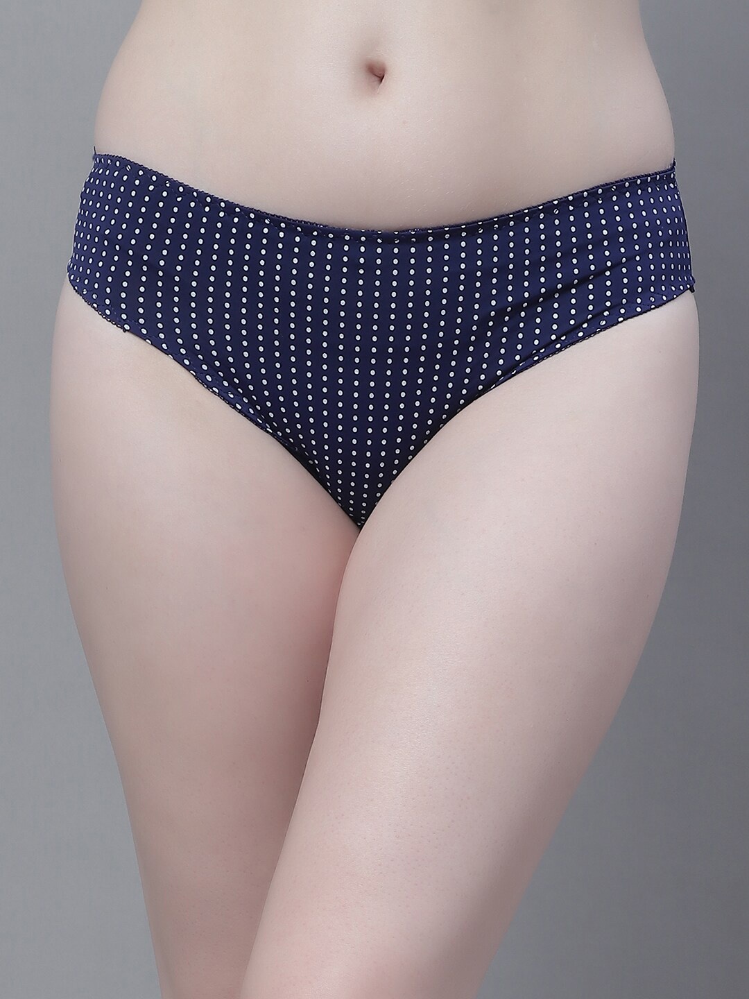 

PrettyCat Women Polka Printed Bikini Briefs, Blue