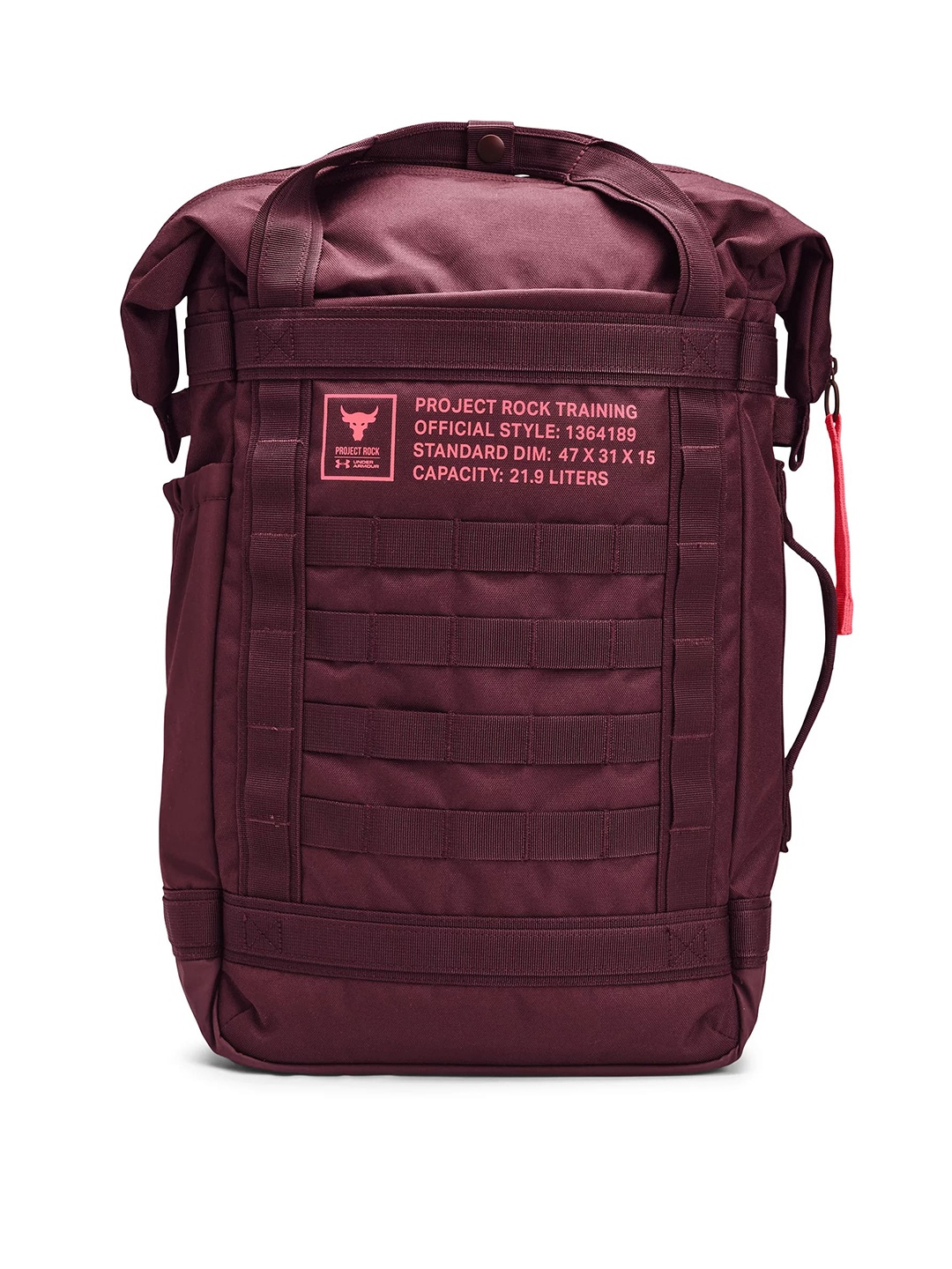 

UNDER ARMOUR Unisex Project Rock Box Duffel 15 Inch Laptop Backpack, Burgundy