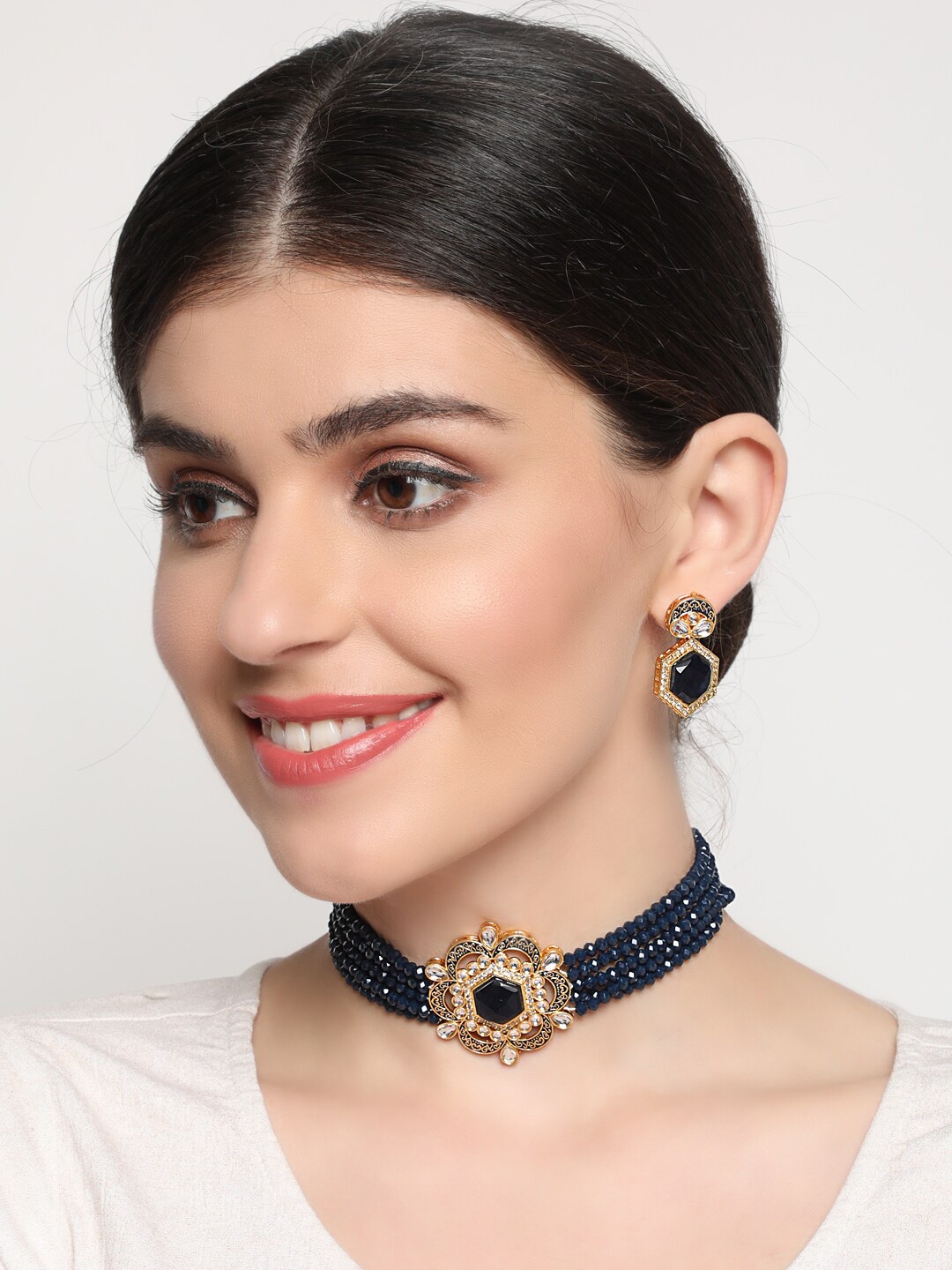 

Anouk Gold-Plated AD-Studded and Beaded Jewellery Set