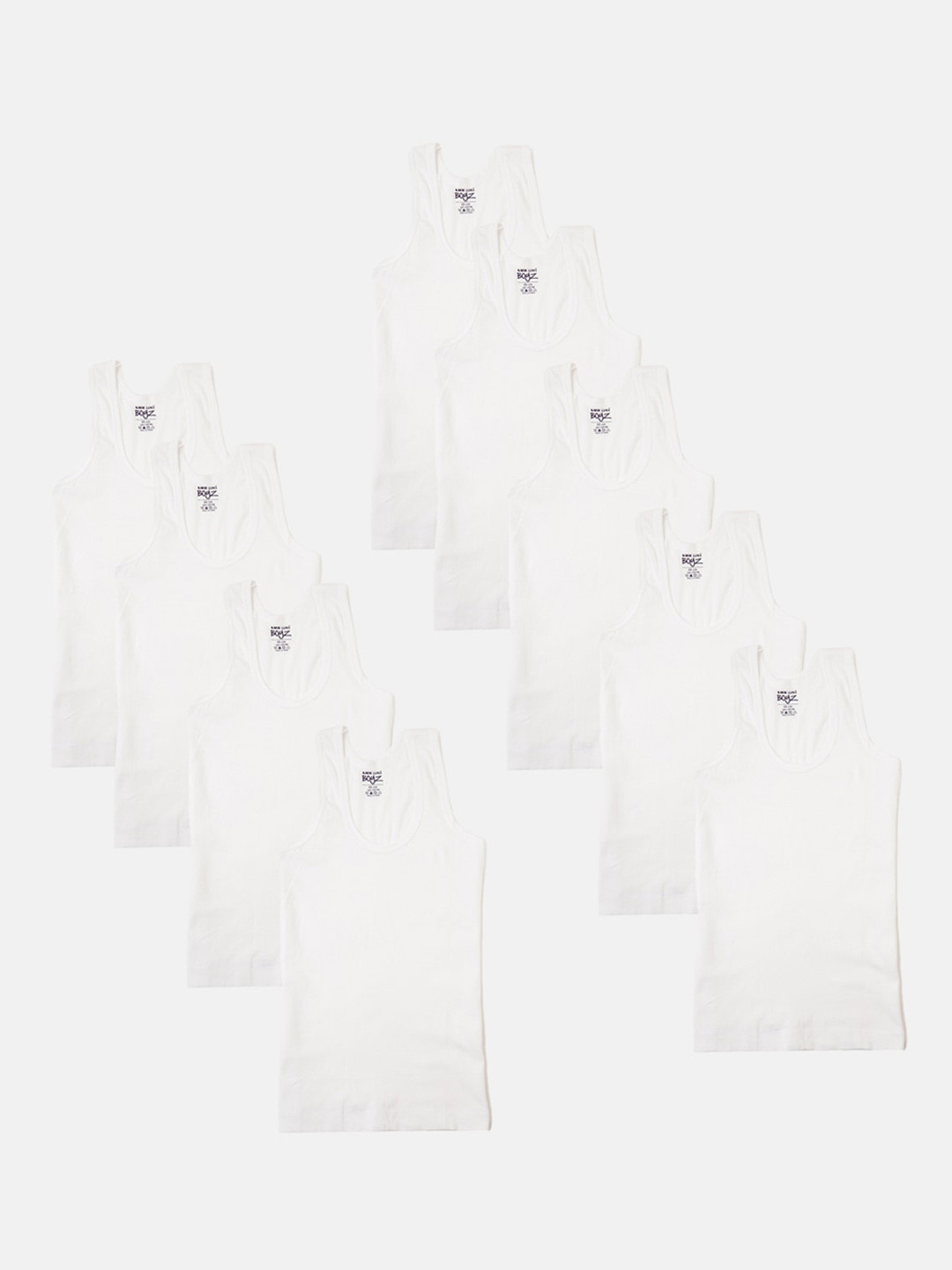 

Lux Cozi Pack of 9 Basic Innerwear Vests, White