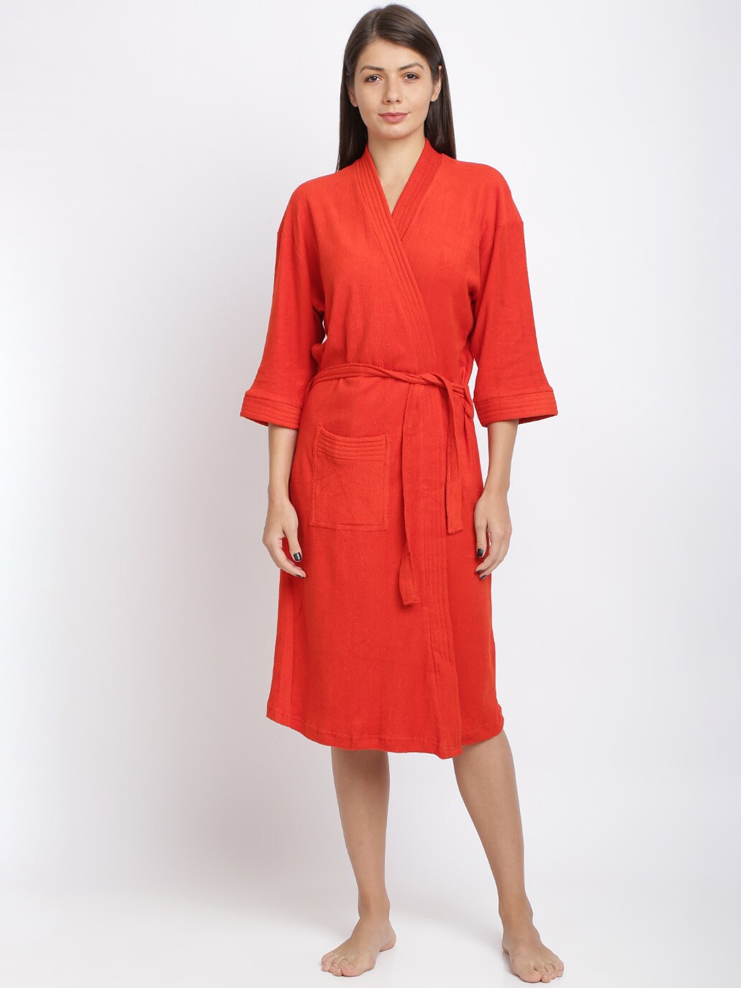 

RedRose Red Cotton Soft Bath Robe