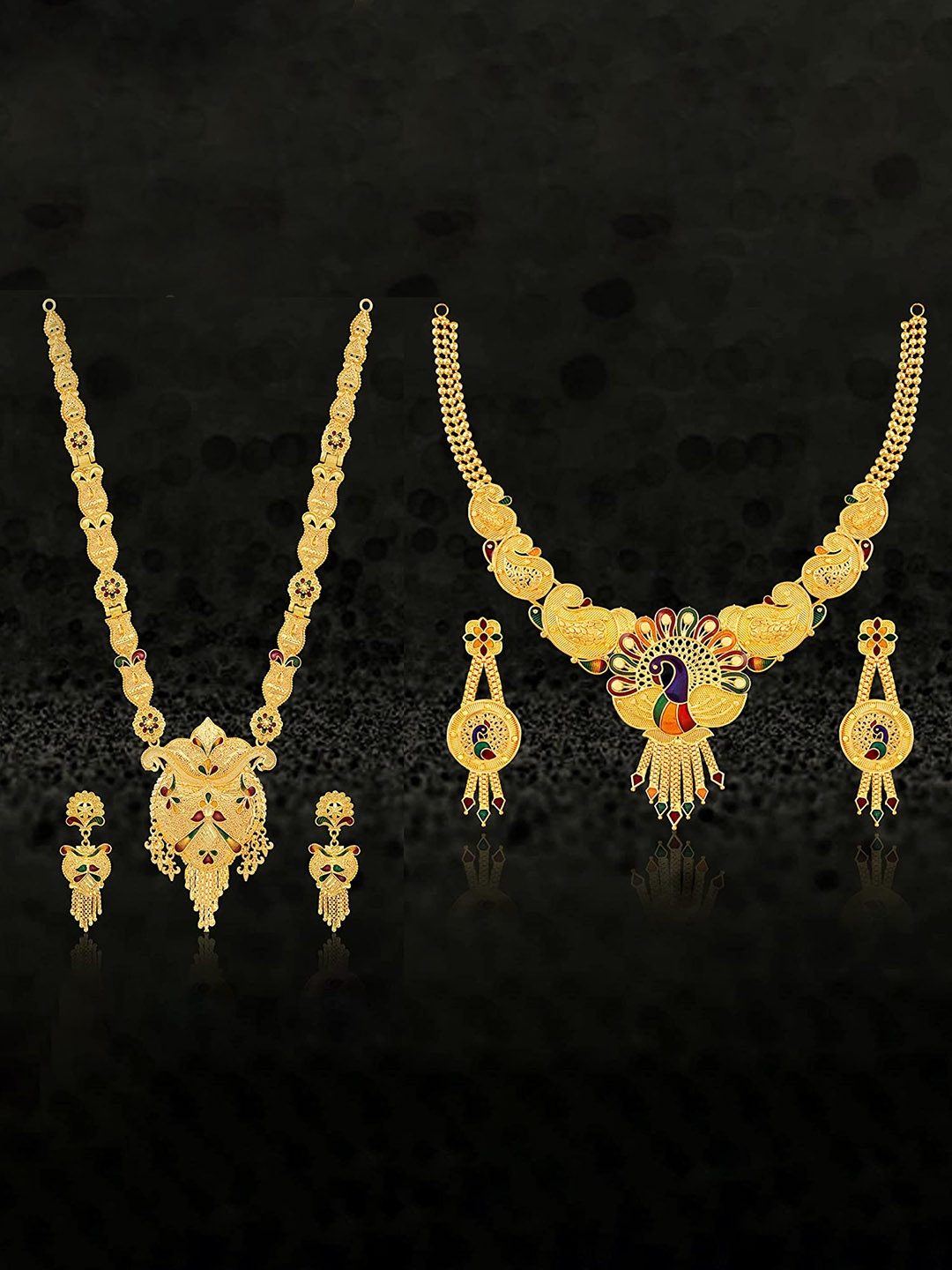 

MANSIYAORANGE Set of 2 Gold-Plated Jewellery Set