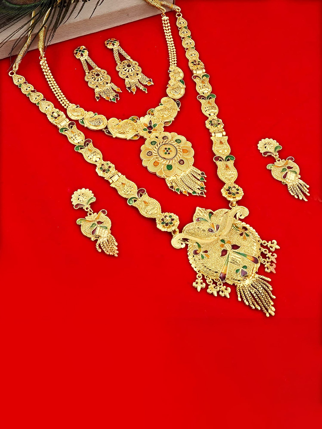 

MANSIYAORANGE Set of 2 Gold-Plated Jewellery Set