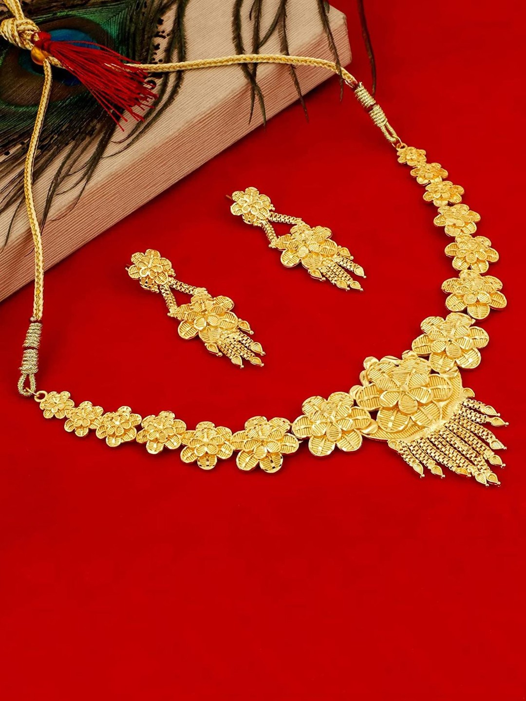 

MANSIYAORANGE Gold-Plated Jewellery Set