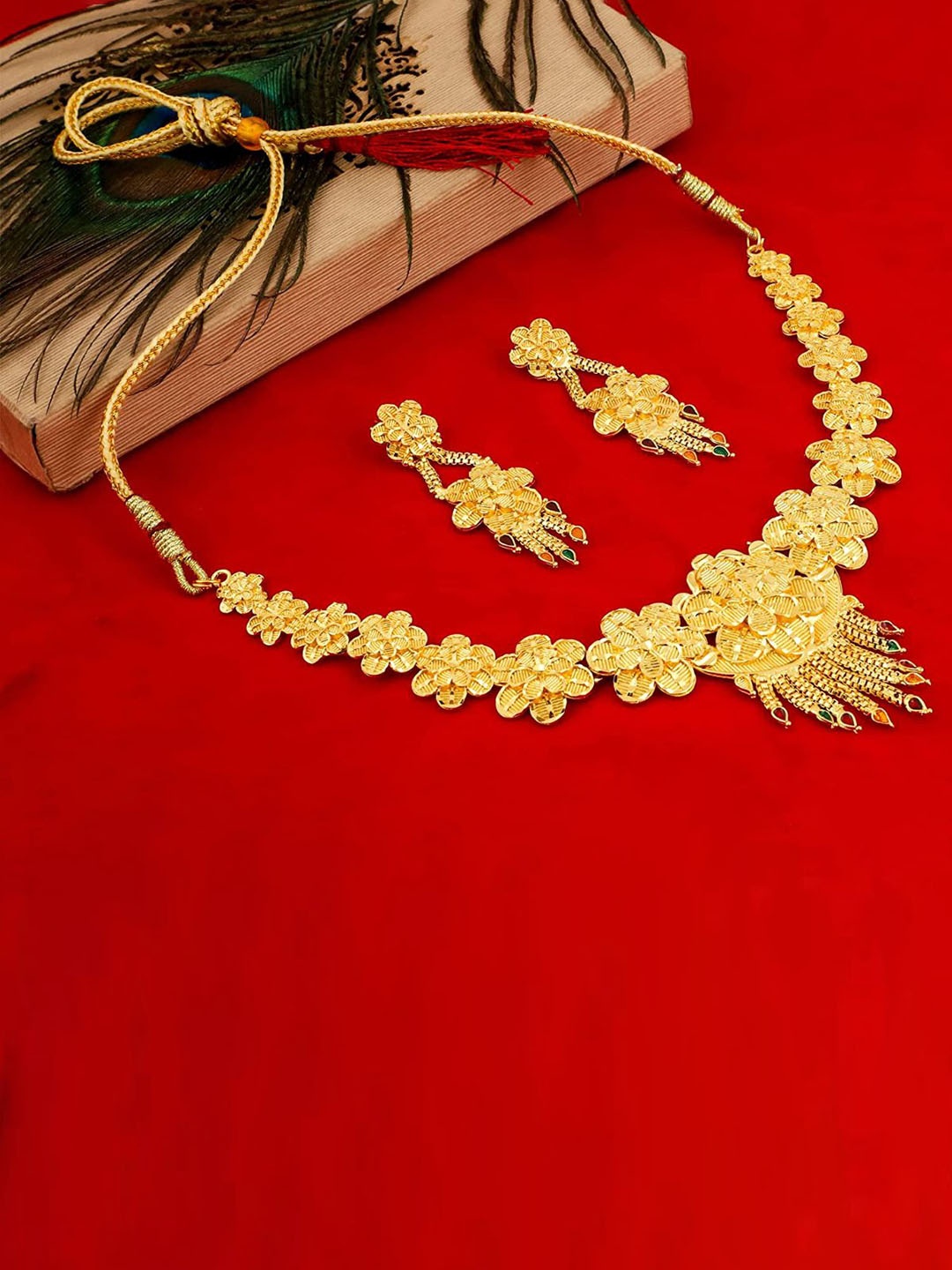 

MANSIYAORANGE Gold-Plated Jewellery Set