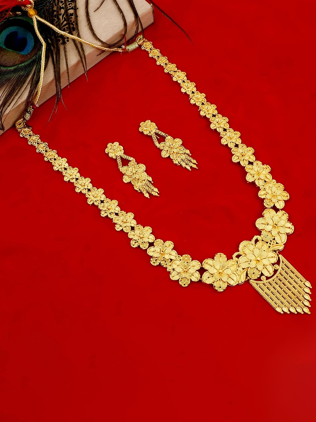 

MANSIYAORANGE Gold-Plated Jewellery Set