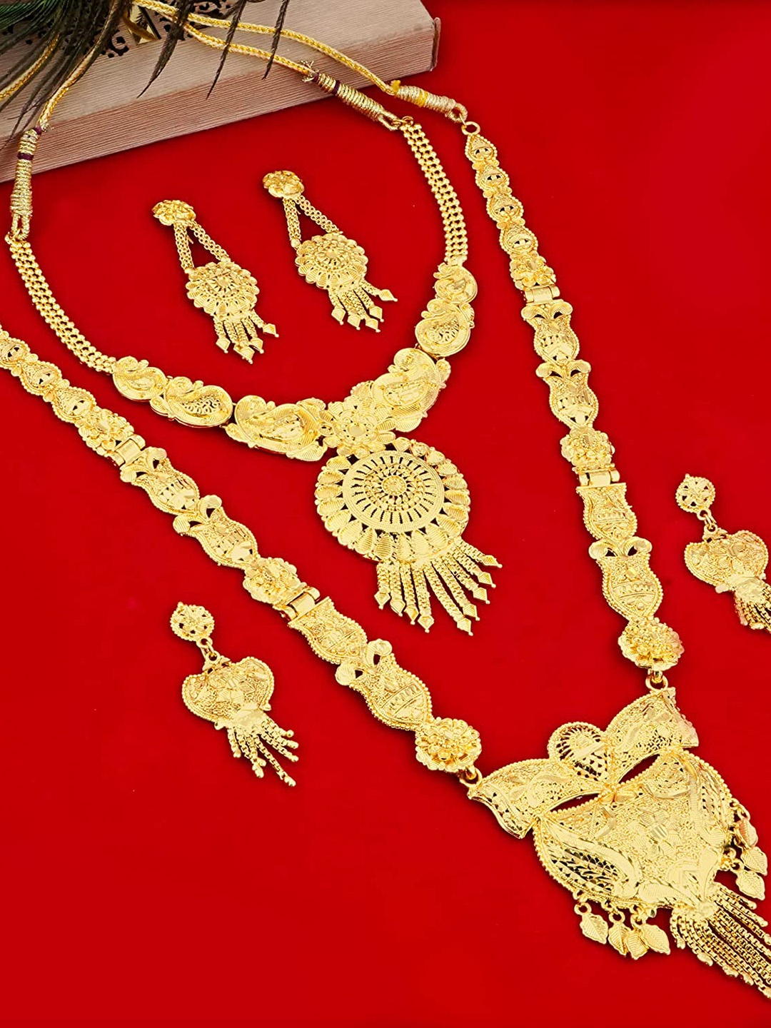 

MANSIYAORANGE Set Of 2 Gold-Plated Jewellery Set